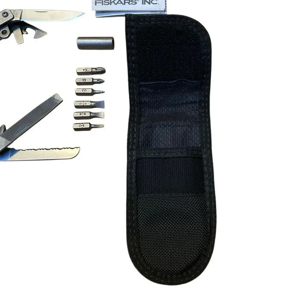 Gerber 55800 Multi-Plier Stainless Finish Bit Driver Bits Cloth‎ Sheath USA Rare